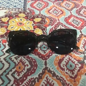 Vans black translucent sunglasses w/ gold glitter